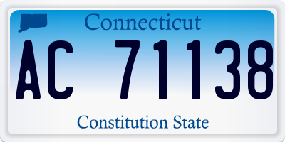 CT license plate AC71138