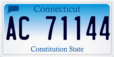 CT license plate AC71144
