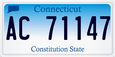 CT license plate AC71147