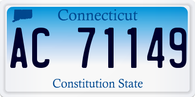 CT license plate AC71149