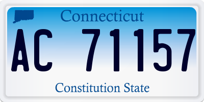 CT license plate AC71157