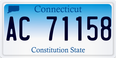 CT license plate AC71158