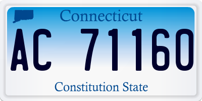CT license plate AC71160