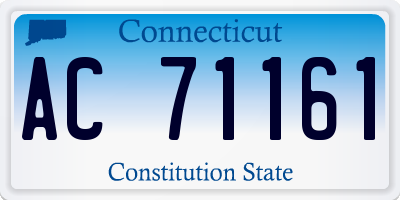 CT license plate AC71161