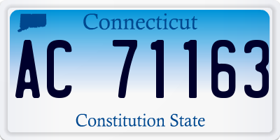 CT license plate AC71163