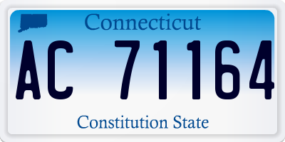 CT license plate AC71164