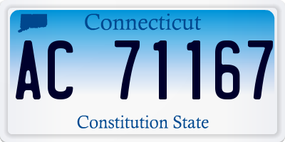 CT license plate AC71167