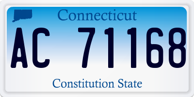 CT license plate AC71168