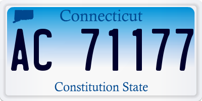 CT license plate AC71177
