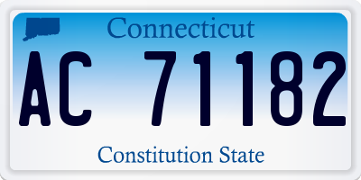 CT license plate AC71182