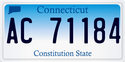 CT license plate AC71184