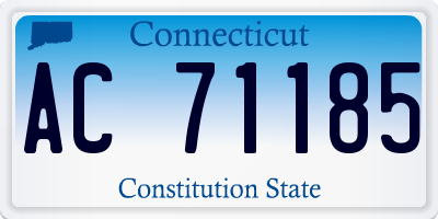 CT license plate AC71185