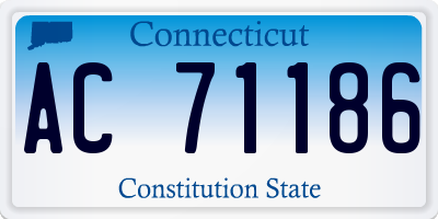 CT license plate AC71186
