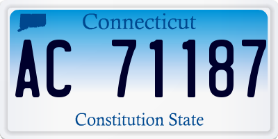 CT license plate AC71187