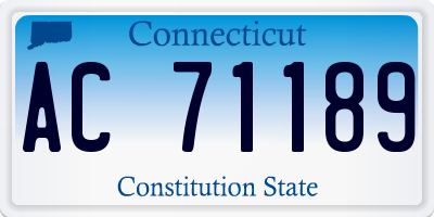 CT license plate AC71189