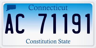 CT license plate AC71191