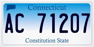 CT license plate AC71207