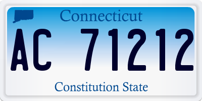 CT license plate AC71212