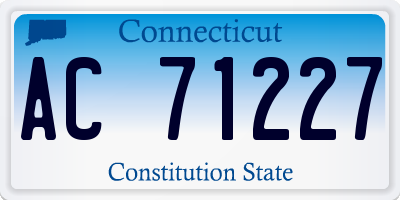 CT license plate AC71227