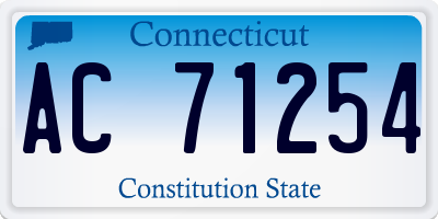 CT license plate AC71254