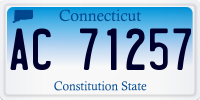 CT license plate AC71257