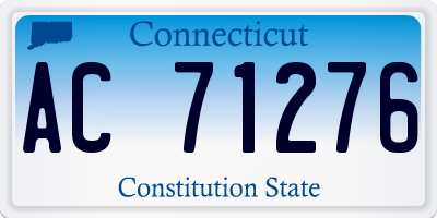 CT license plate AC71276