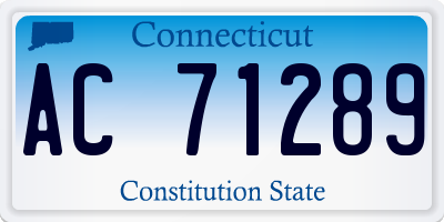 CT license plate AC71289