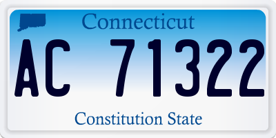 CT license plate AC71322