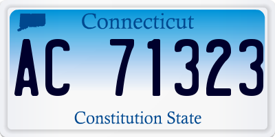 CT license plate AC71323