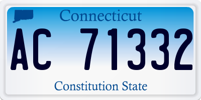 CT license plate AC71332