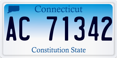 CT license plate AC71342