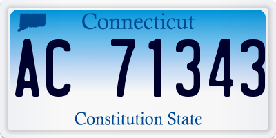 CT license plate AC71343