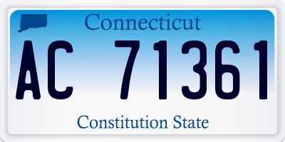 CT license plate AC71361