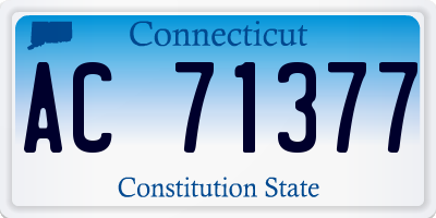 CT license plate AC71377