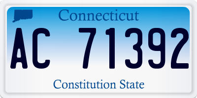 CT license plate AC71392