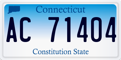 CT license plate AC71404