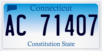 CT license plate AC71407