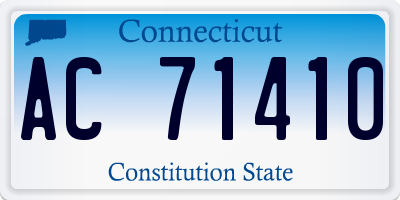 CT license plate AC71410