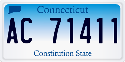 CT license plate AC71411