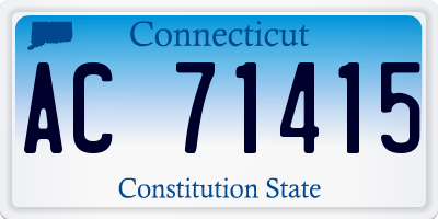 CT license plate AC71415