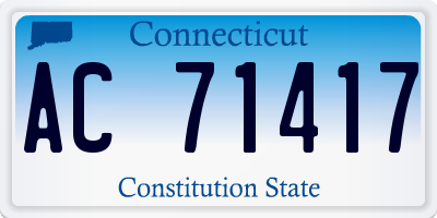 CT license plate AC71417