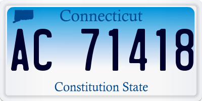 CT license plate AC71418