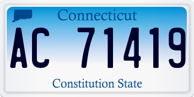 CT license plate AC71419