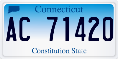 CT license plate AC71420