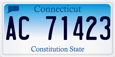 CT license plate AC71423