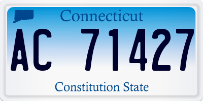 CT license plate AC71427