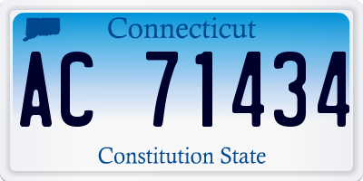 CT license plate AC71434