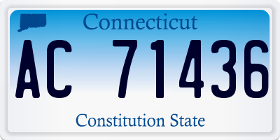 CT license plate AC71436