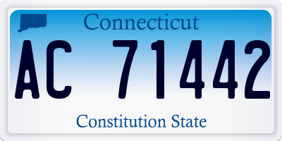 CT license plate AC71442