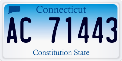 CT license plate AC71443
